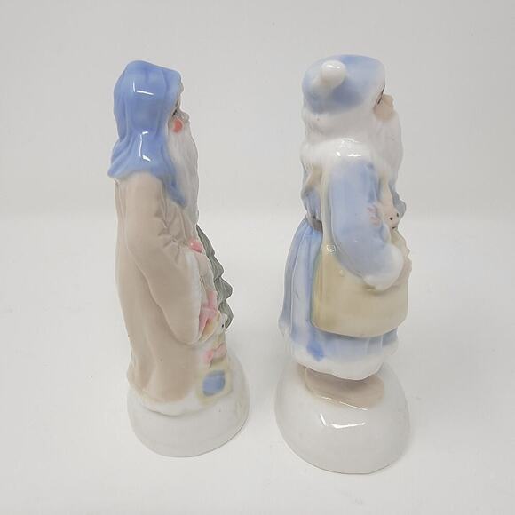 Vintage Santa Porcelain Figurine Around The World Series Set of 2 - Picture 4 of 14